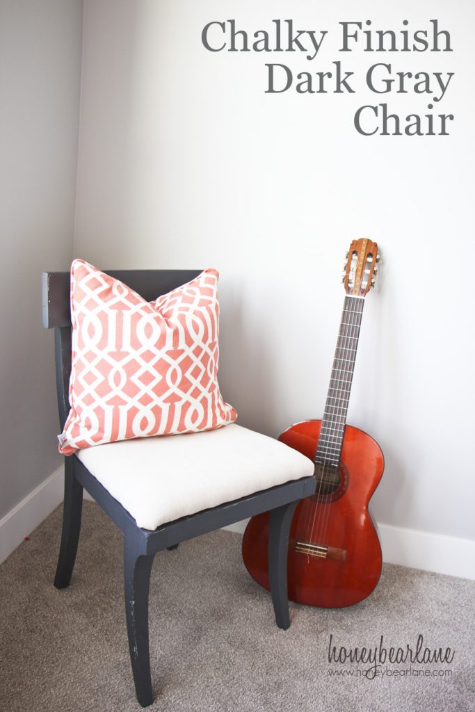 chalk paint dark gray chair