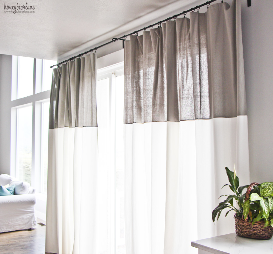 two toned curtains
