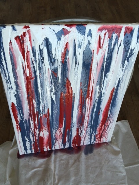 Americana Acrylics Poured Paint Canvas