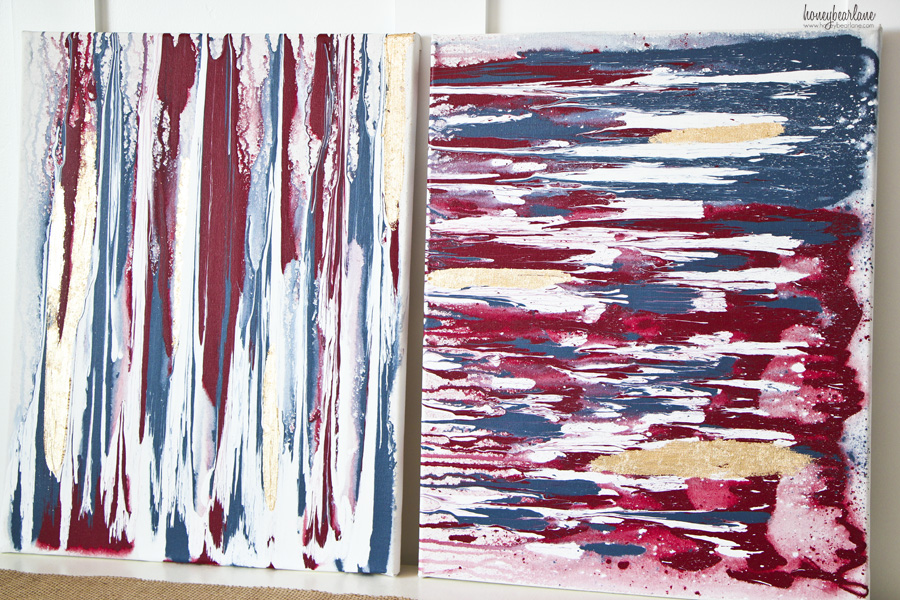 red white and blue art
