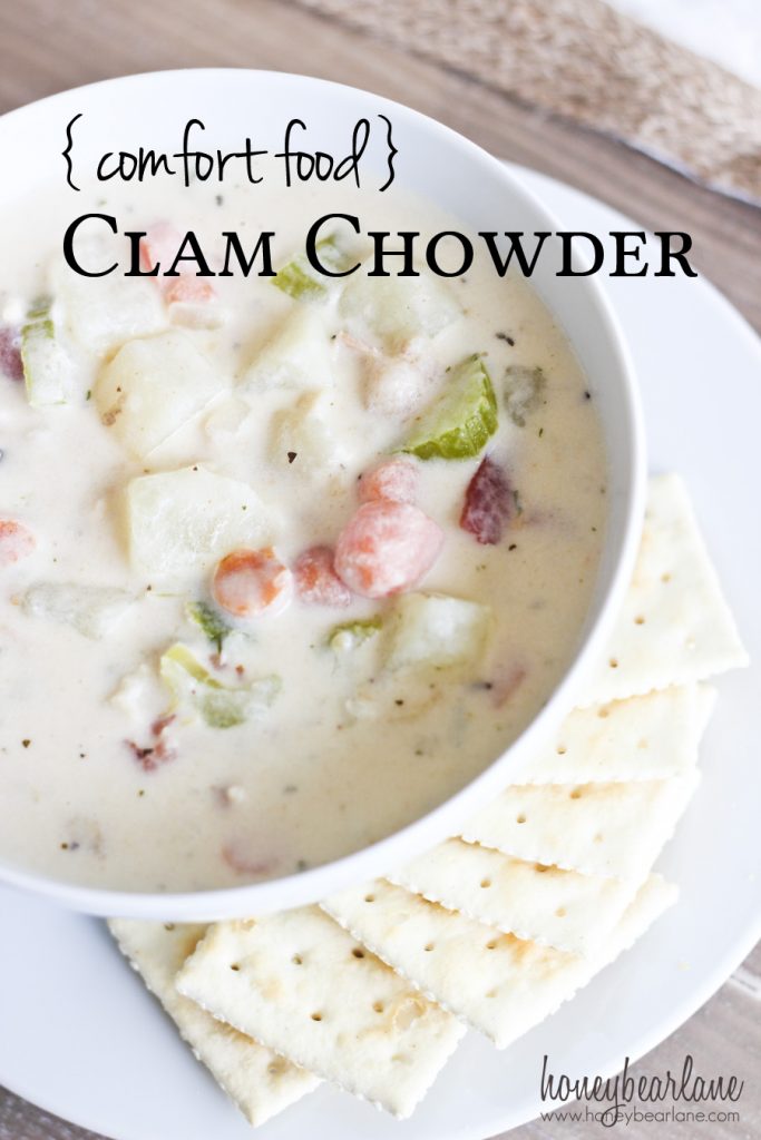 comfort food clam chowder