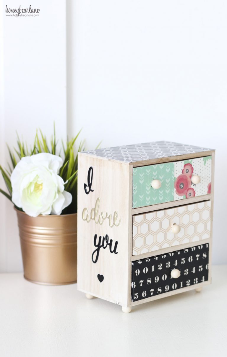Decoupage Mini Chest of Drawers