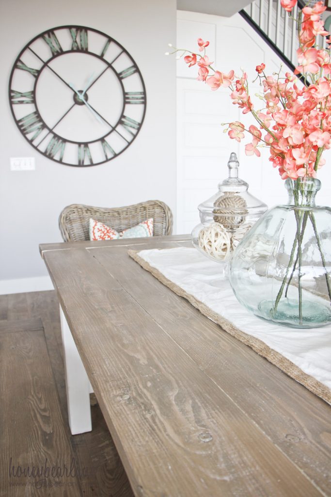 farmhouse table and diy weathered wood finish