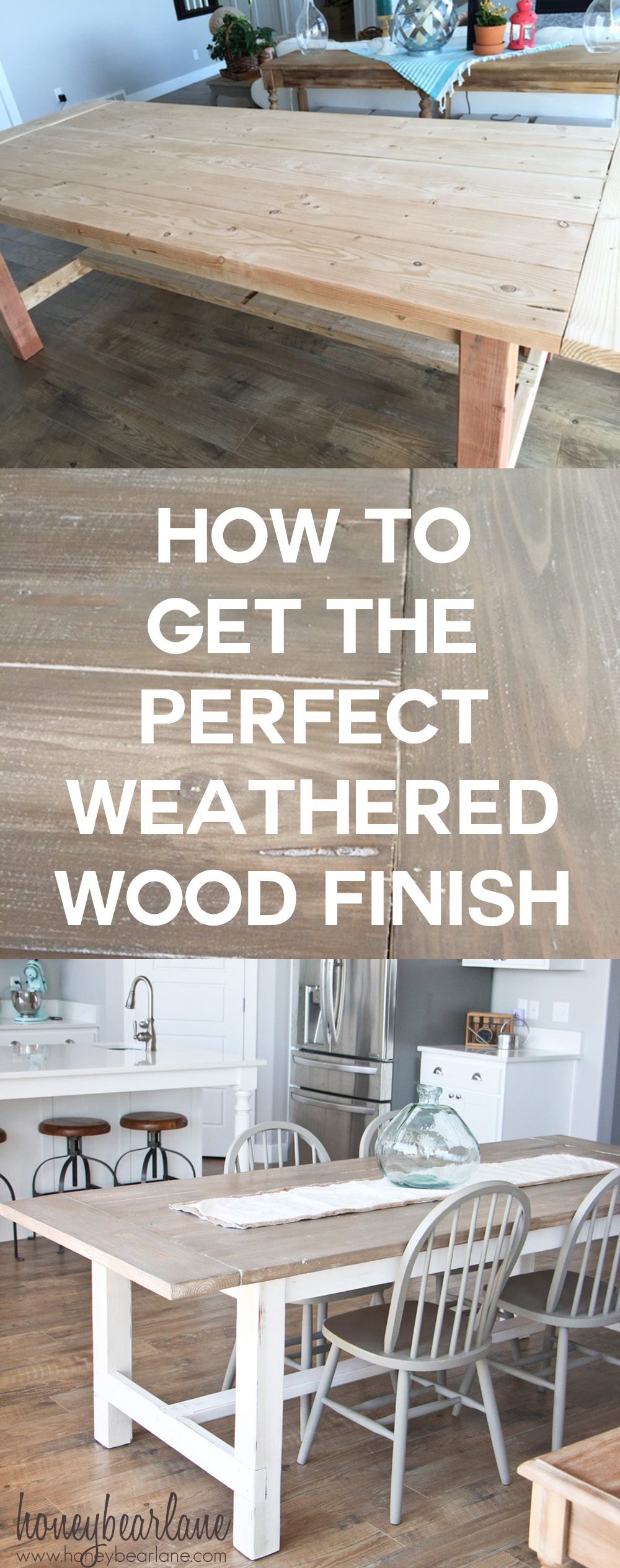 How to Get a DIY Weathered Wood Finish - Honeybear Lane
