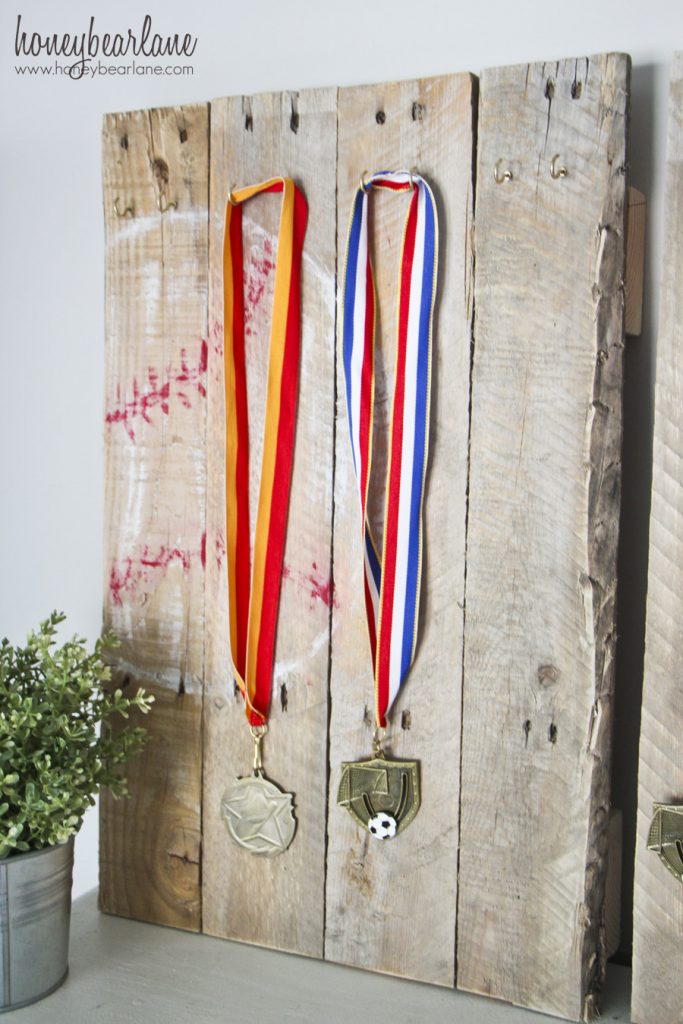 soccer medal display