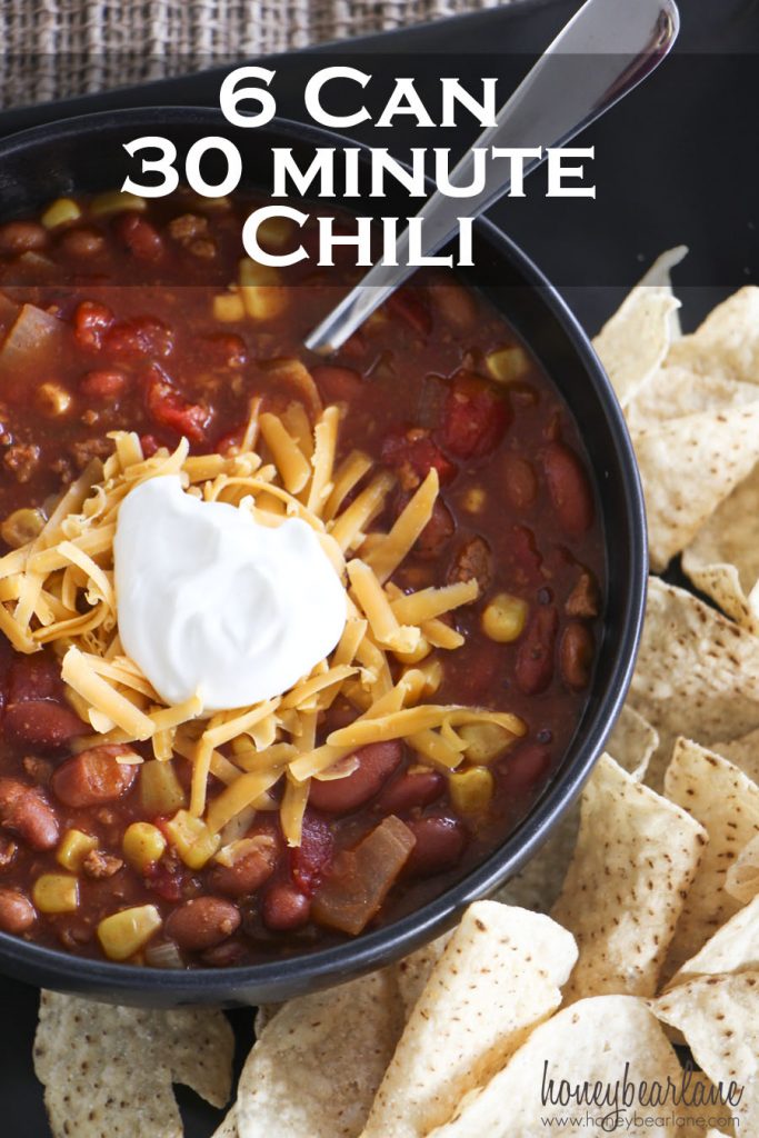 6 can 30 minute chili