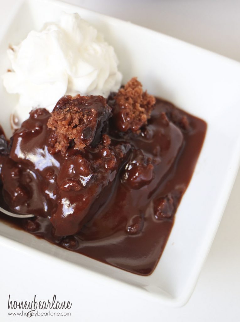 warm brownie pudding