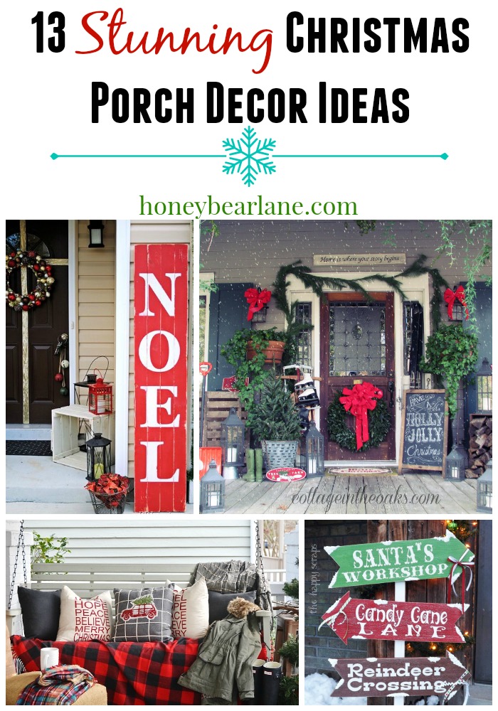 13 Stunning Christmas Porch Decor Ideas - HoneyBear Lane