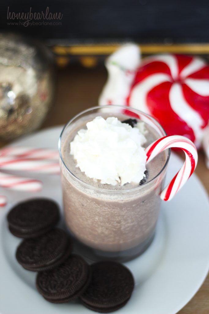 frozen peppermint hot chocolate ice cream