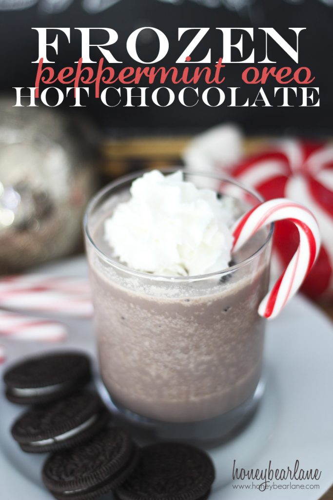 frozen peppermint oreo hot chocolate