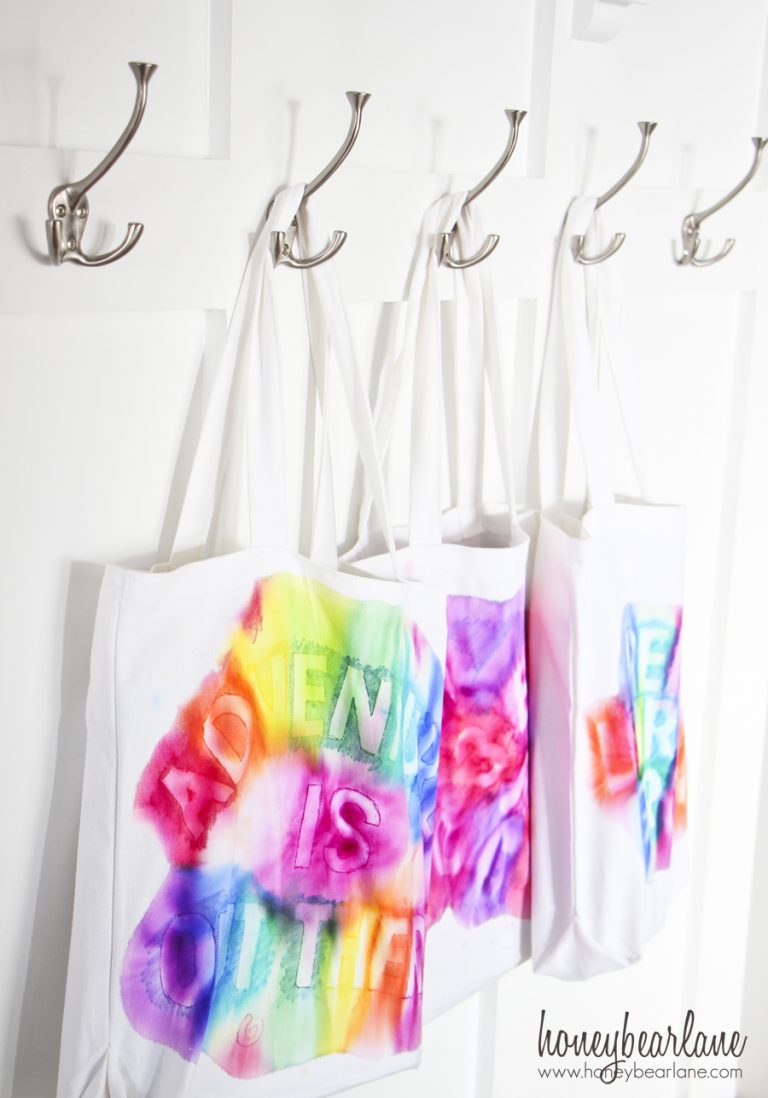 Sharpie Watercolor Book Bags