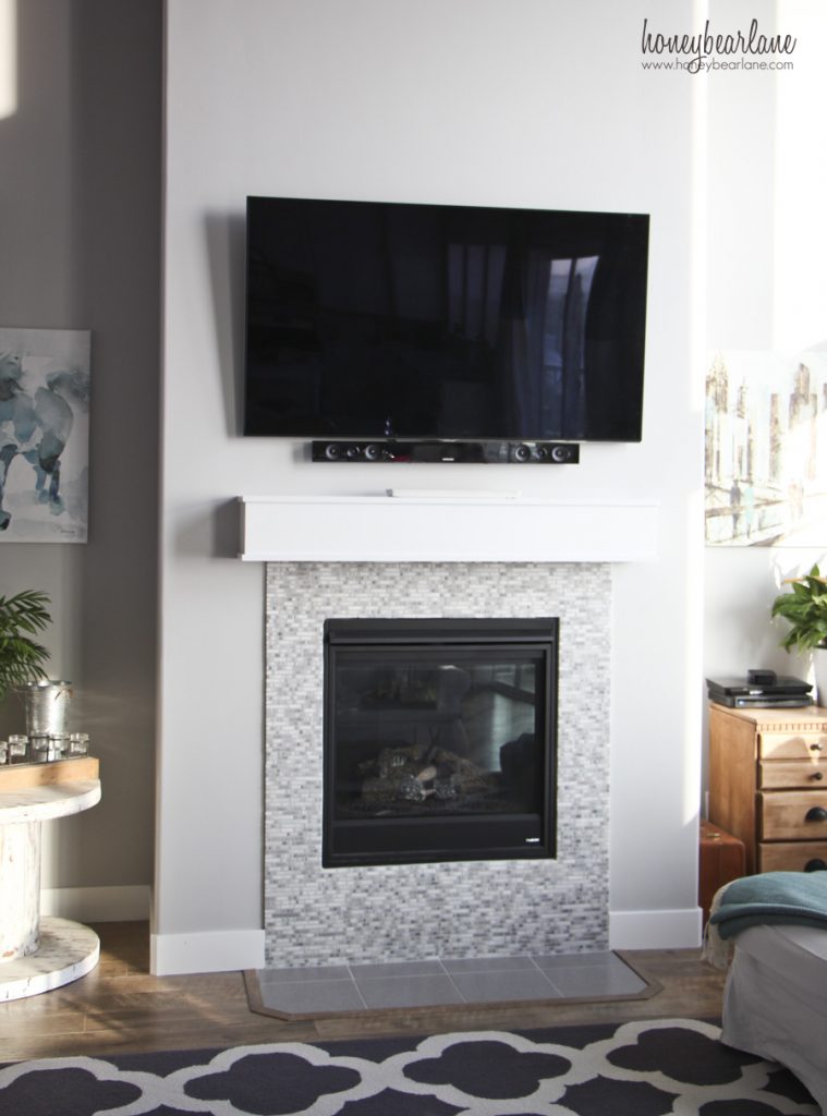 fireplace and mantel before