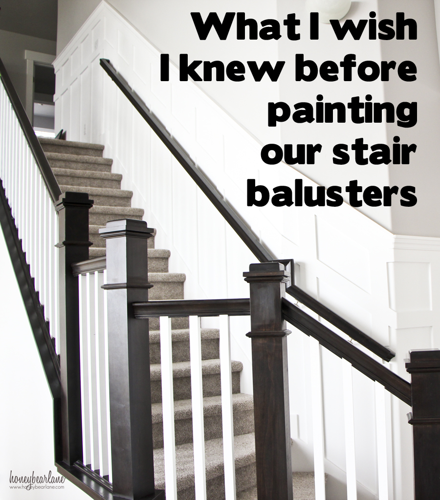 how to paint stair banister white