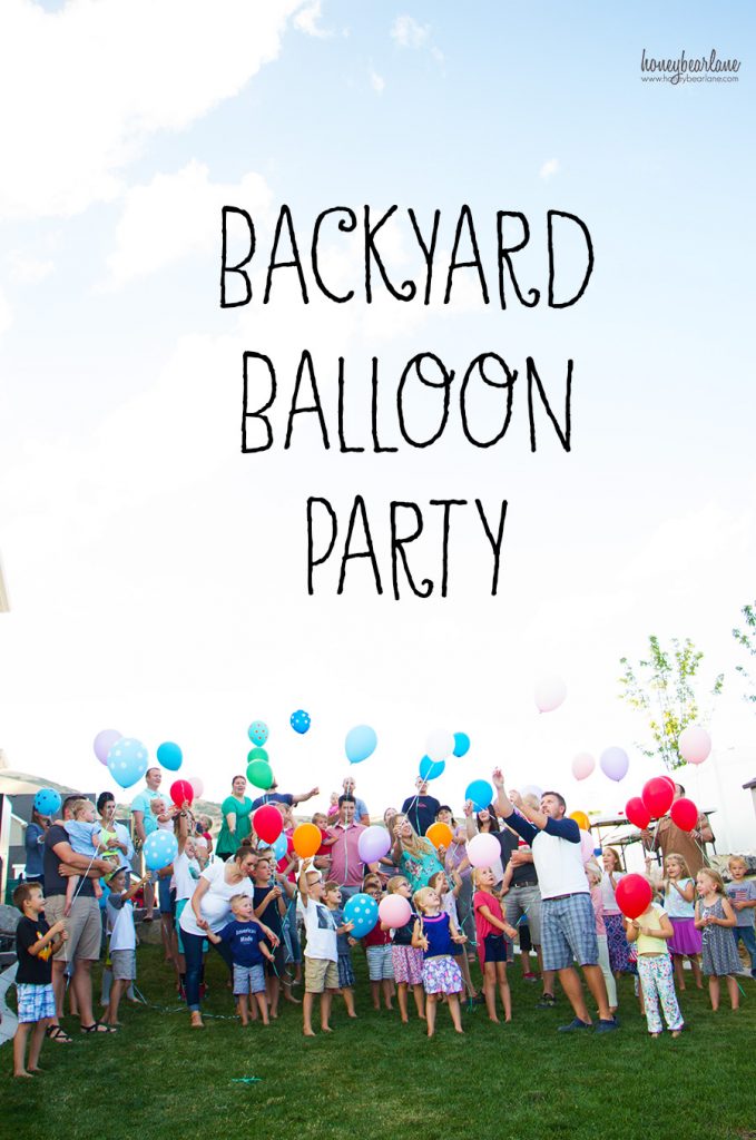 backyard balloon party