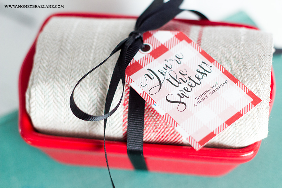 Easy Neighbor Gifts under $5 with Free Festive Gift Tags - Design