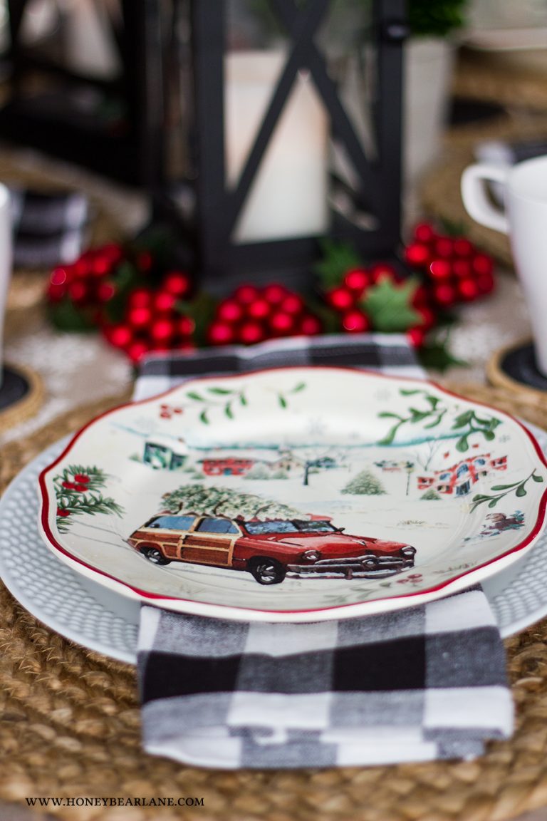 Vintage Christmas Table Setting