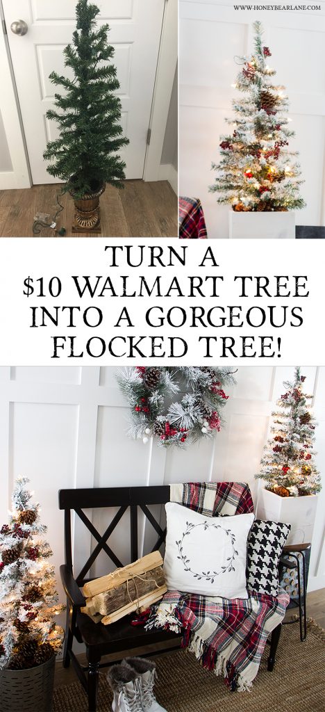 turn-a-walmart-tree-into-a-pretty-flocked-tree