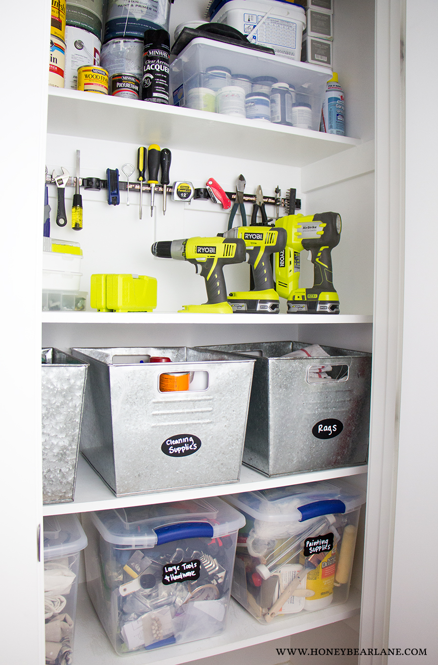 Easy Tool Closet Organization To Create More Storage Space