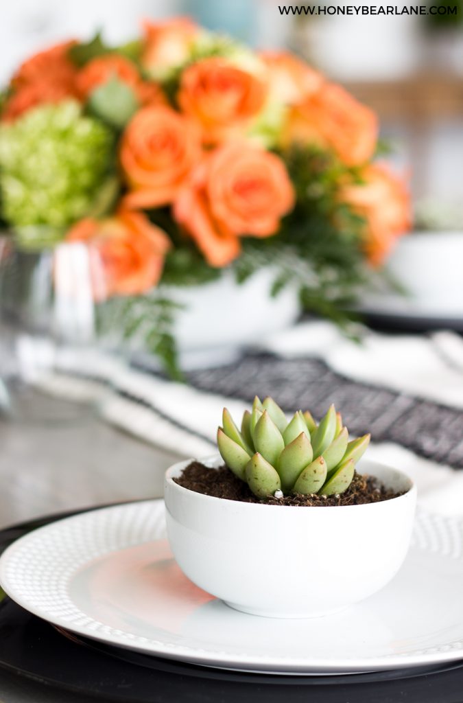 mother's day centerpiece and succulent gift