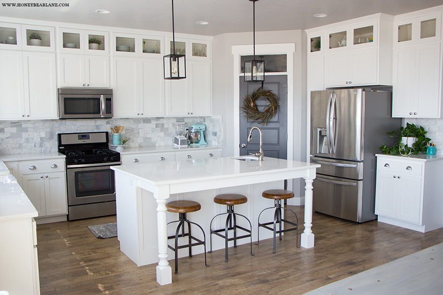 How to Add Glass to Cabinet Doors - Honeybear Lane