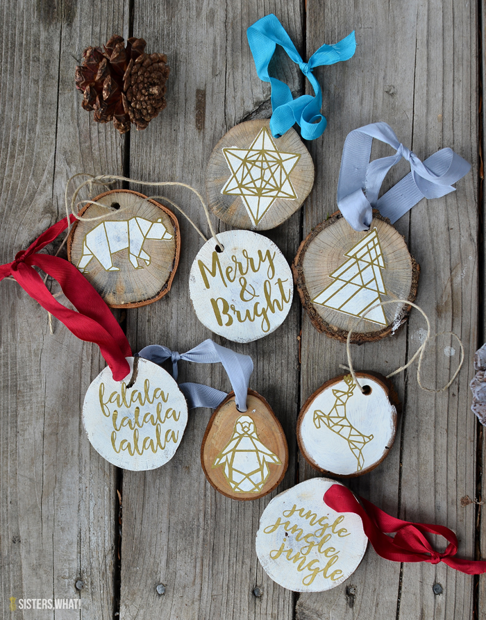 These beautiful farmhouse style inspired DIY ornaments are easy to make and add a cozy touch to any home!