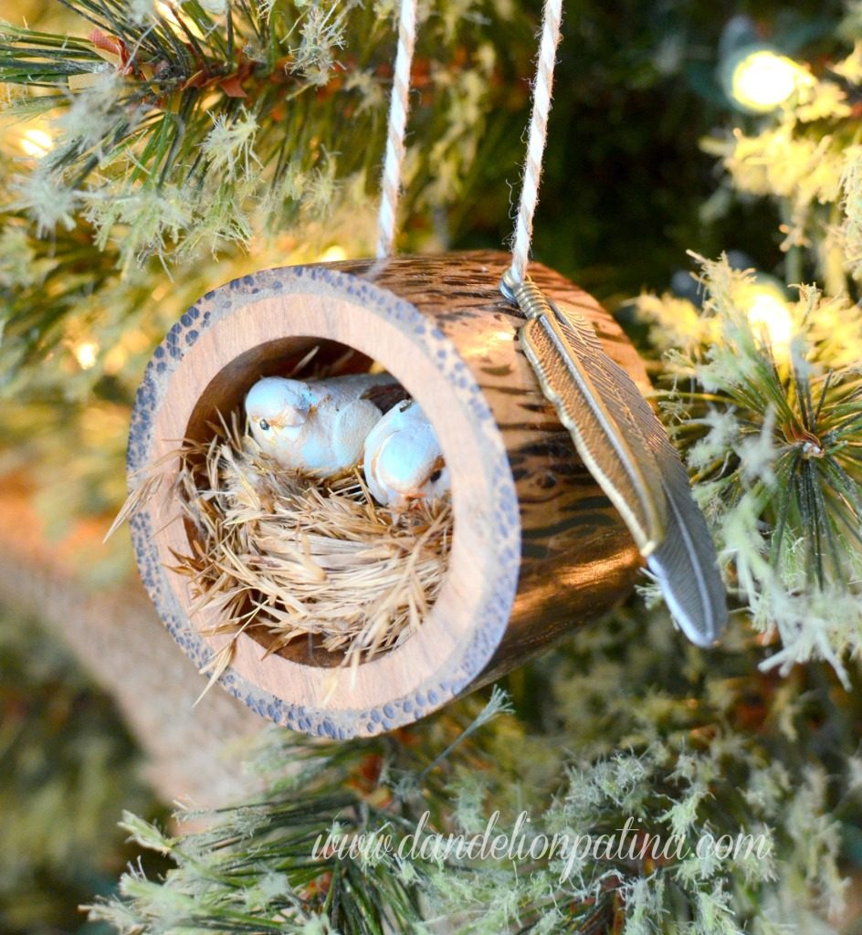 These beautiful farmhouse style inspired DIY ornaments are easy to make and add a cozy touch to any home!