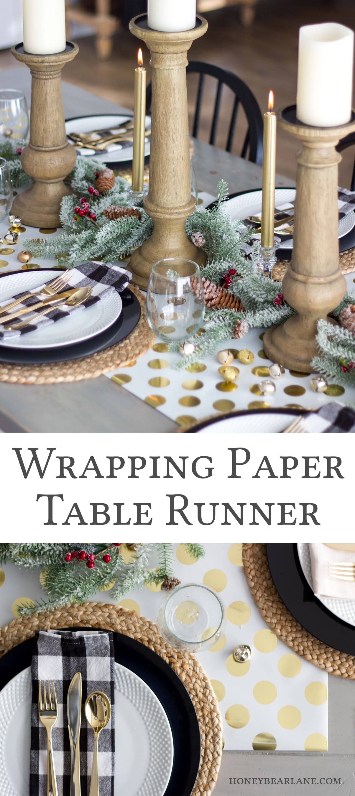 Easy Wrapping Paper Table Runner Honeybear Lane