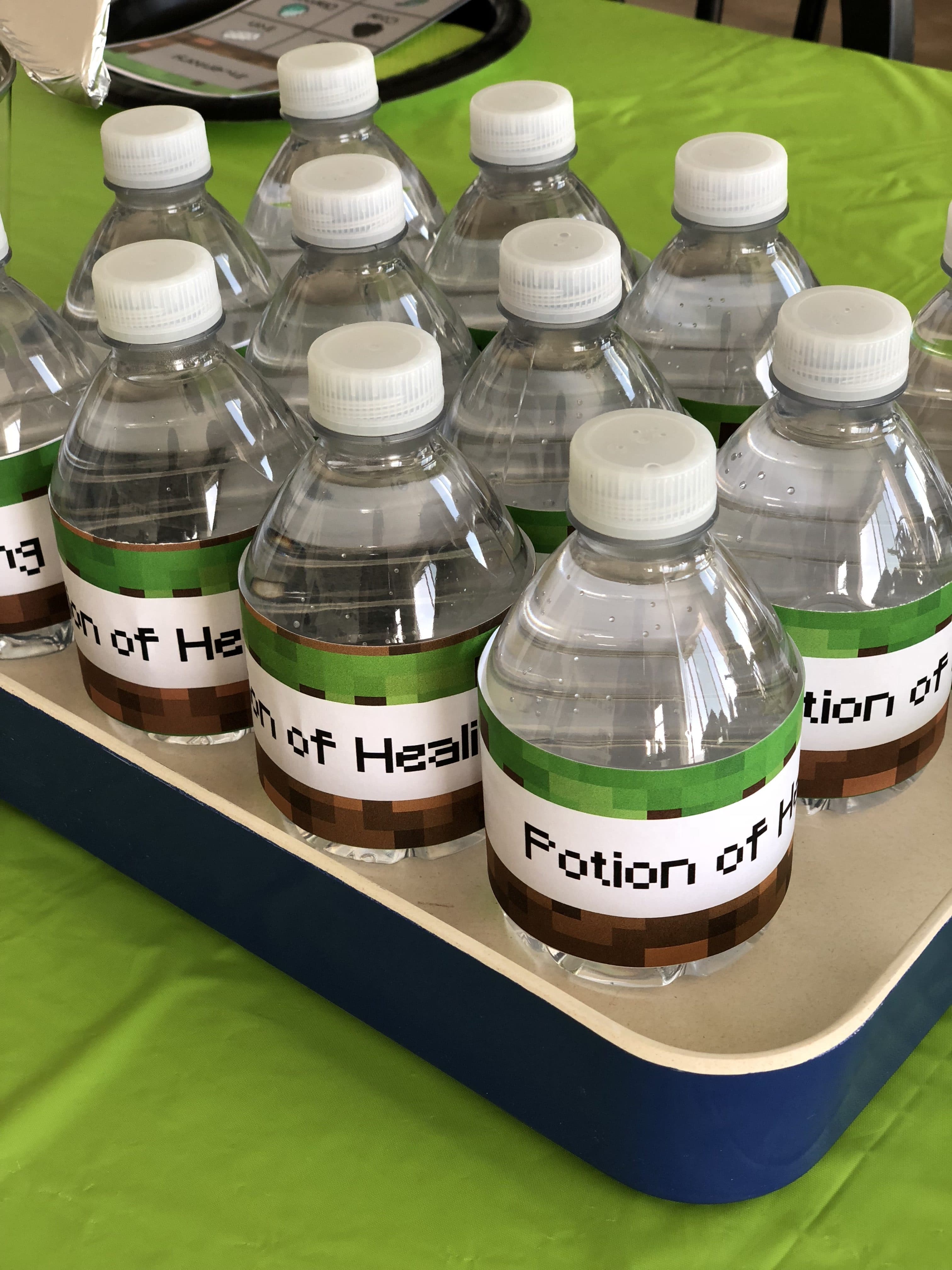 Minecraft Water Bottle Labels 