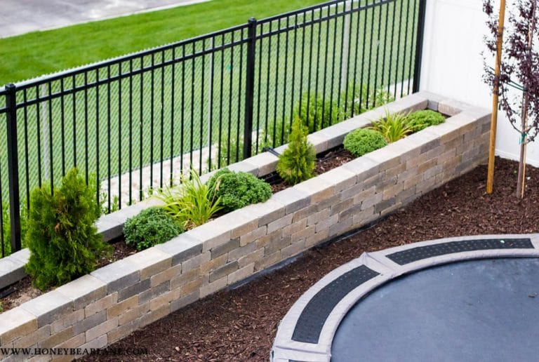 DIY Stone Planter Boxes