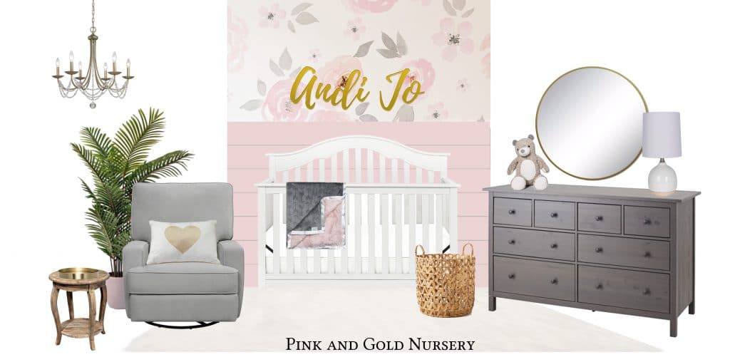 pink and gold nursery plans