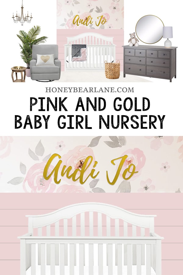 pink and gold nursery