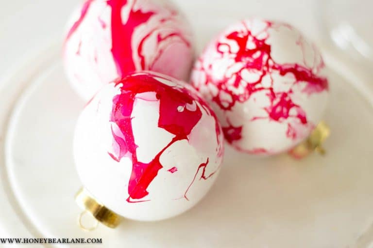 A Marbled Ornament and Other DIY Christmas Ornaments