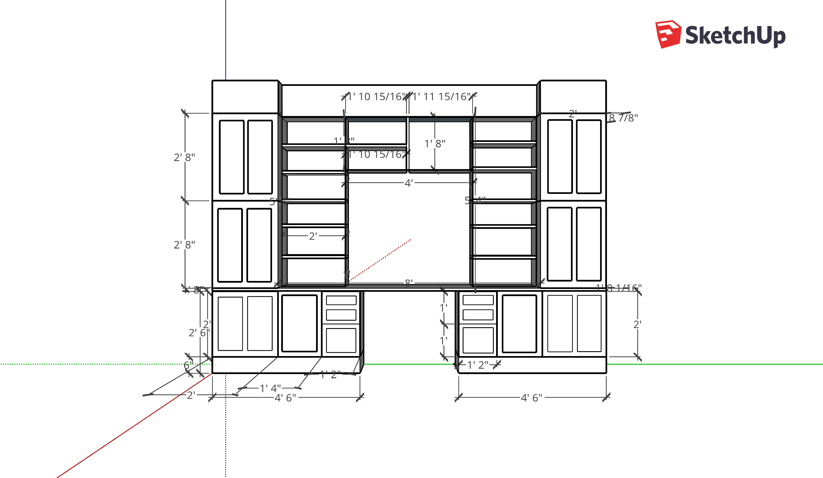 office built ins sketchup