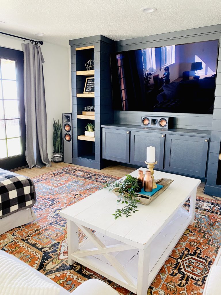 Modern Finished Basement Living Room Reveal