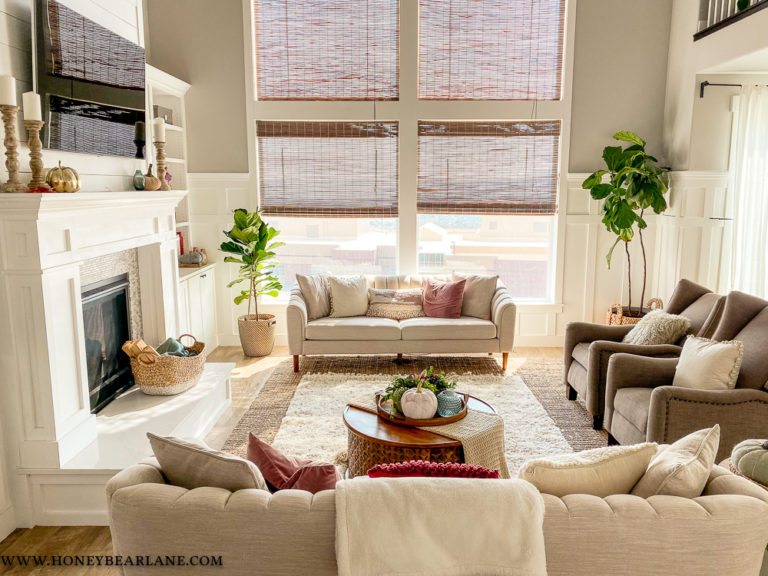 Mid Century Modern Living Room Refresh for Fall - Honeybear Lane