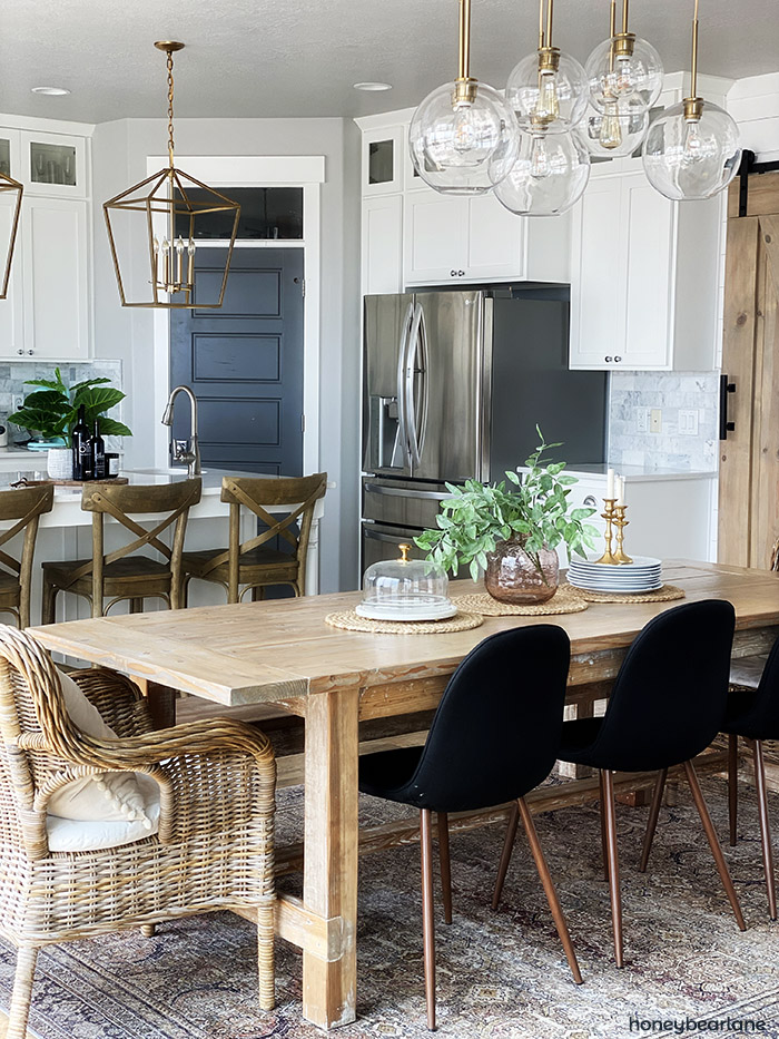 Boho Farmhouse Dining Room Makeover