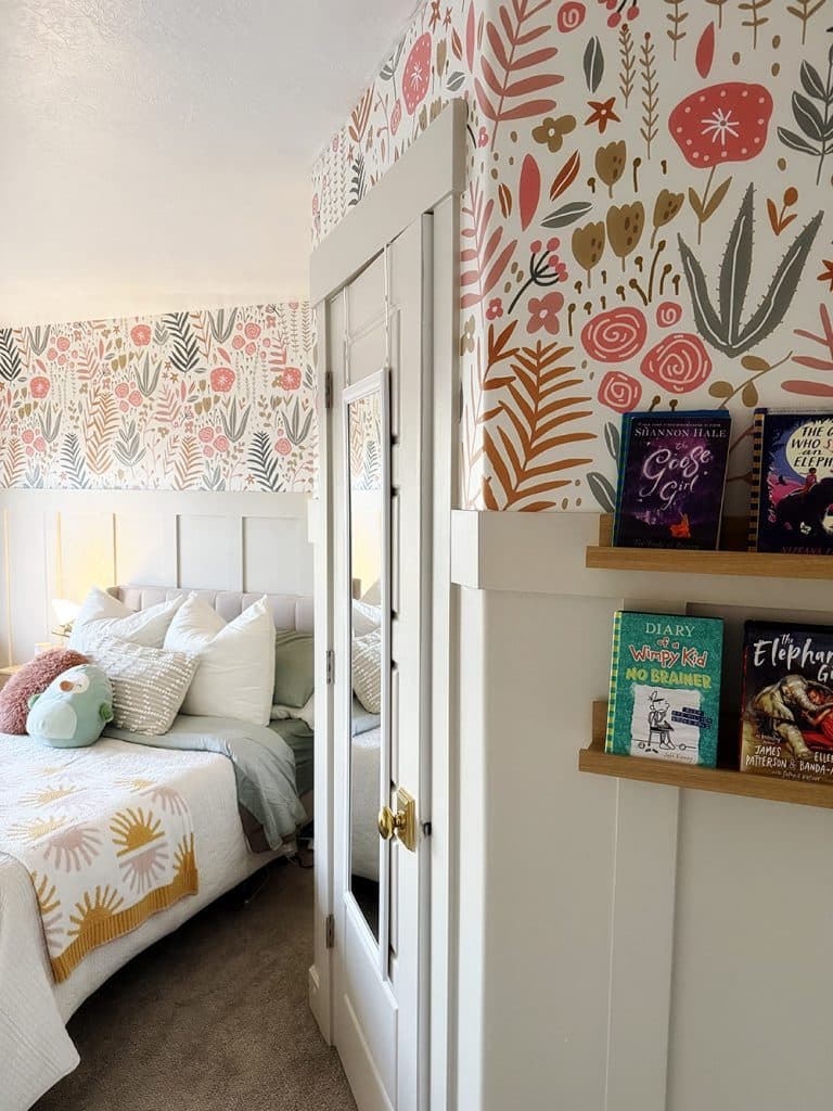 Installing Peel and Stick Floral Wallpaper in my Daughter’s Bedroom