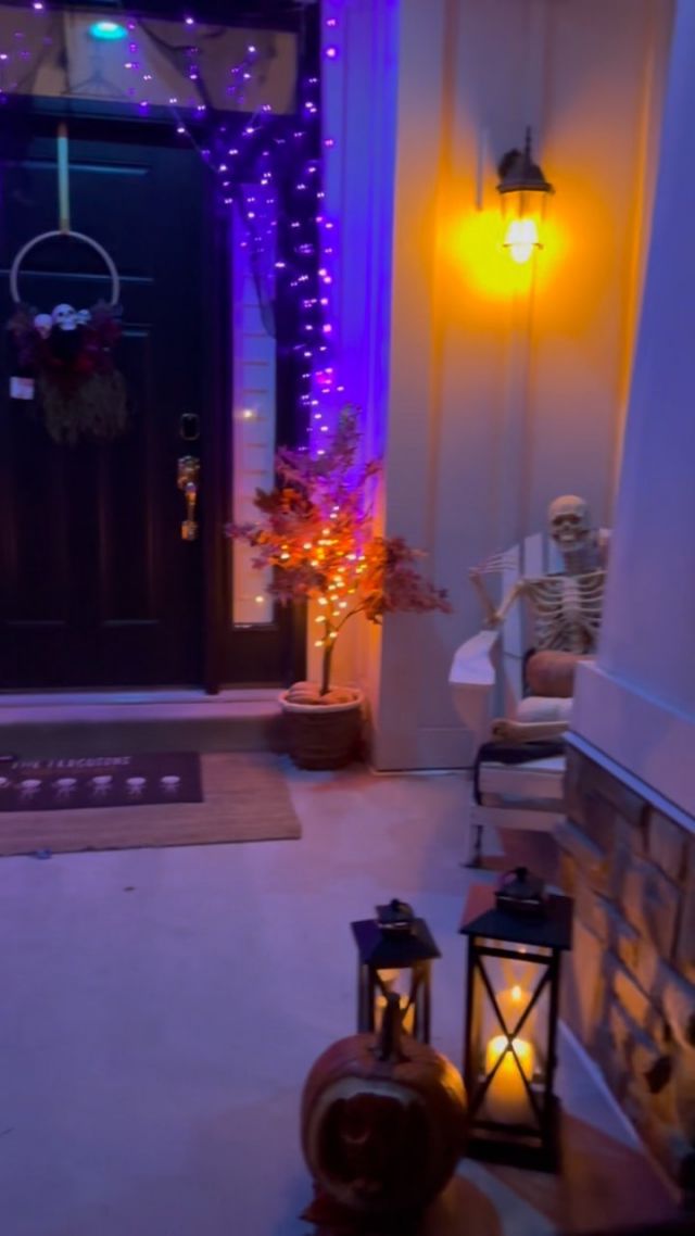 One of the things I love most about my husband is how we both LOVE Halloween and Christmas! 

He brings the tech and the lighting and I bring all the other decor.  We are a great team! 

The pumpkins and crystal ball projections are both from @atmosfx 

We made the crystal ball but it wasn’t hard!  Would you like to see how we did it? 

#halloweennight #digitaldecor #jackolanterns #halloweendecorating #fallfrontporch #spookyseason👻 #halloweenideas #trunkortreat