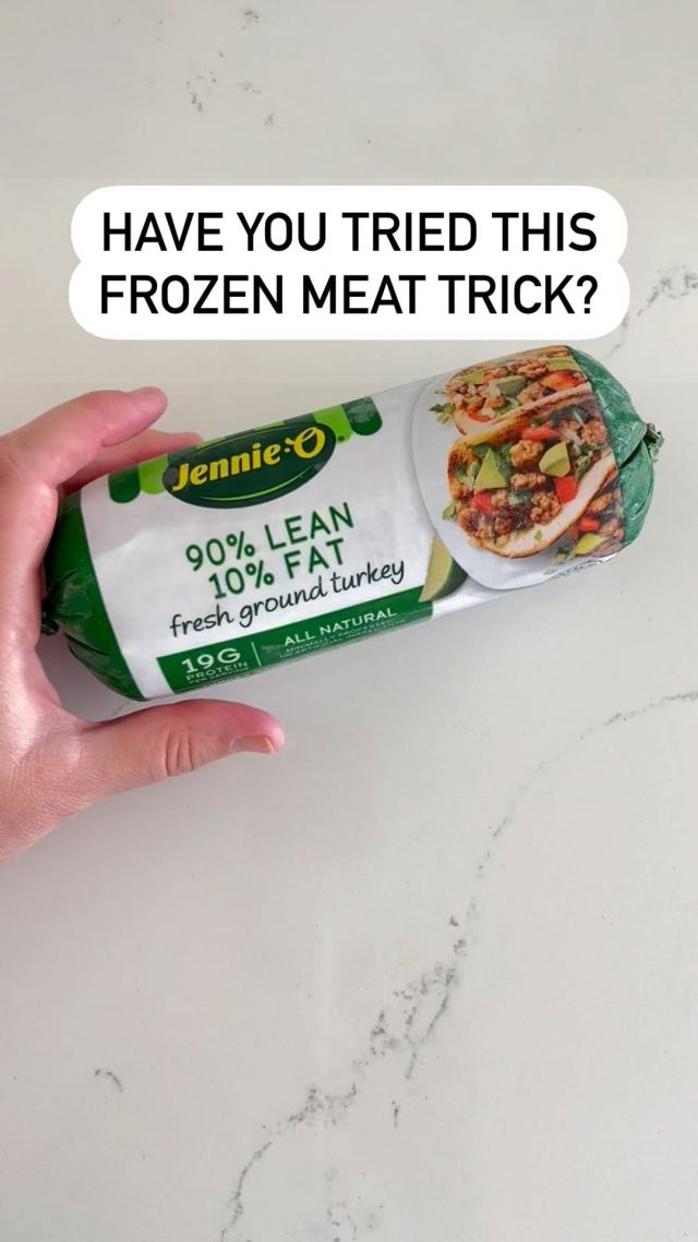 Sometimes you forget to defrost the dang meat!  Those tubes of ground meat won’t defrost in the microwave because of the metal clasp at the ends.  But did you know that if you put frozen meat in a plastic bag (if it’s not already packaged) you can just thaw it in a bowl of warm water?? I’ve done this dozens of times and it always works perfectly and WAY better than microwave defrosting! 

My favorite is to thaw frozen fish or shrimp this way because it literally thaws in minutes.  Throw them in the air fryer and you’ve got protein finished!  I actually will just put the shrimp directly in the bowl and run warm water over it. 

Hope this hack helps rescue some of your last minute dinners! 

#cookinghacks #dinneridea #frozenmeat
