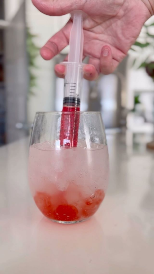 HOSTING A HALLOWEEN PARTY??

This is a super easy drink idea!  Take any clear soda as a base and then use a clean plastic syringe (Amazon!) and fill it a little with red soda flavoring (cherry or strawberry Torani syrup) or grenadine.  Leave the syringe in the glass and let your guests add as much flavor as they want and it looks like blood! 

#halloweenpartyideas #spookydrinks #halloweendinner #blooddrink #vampiredrink #halloweentreat